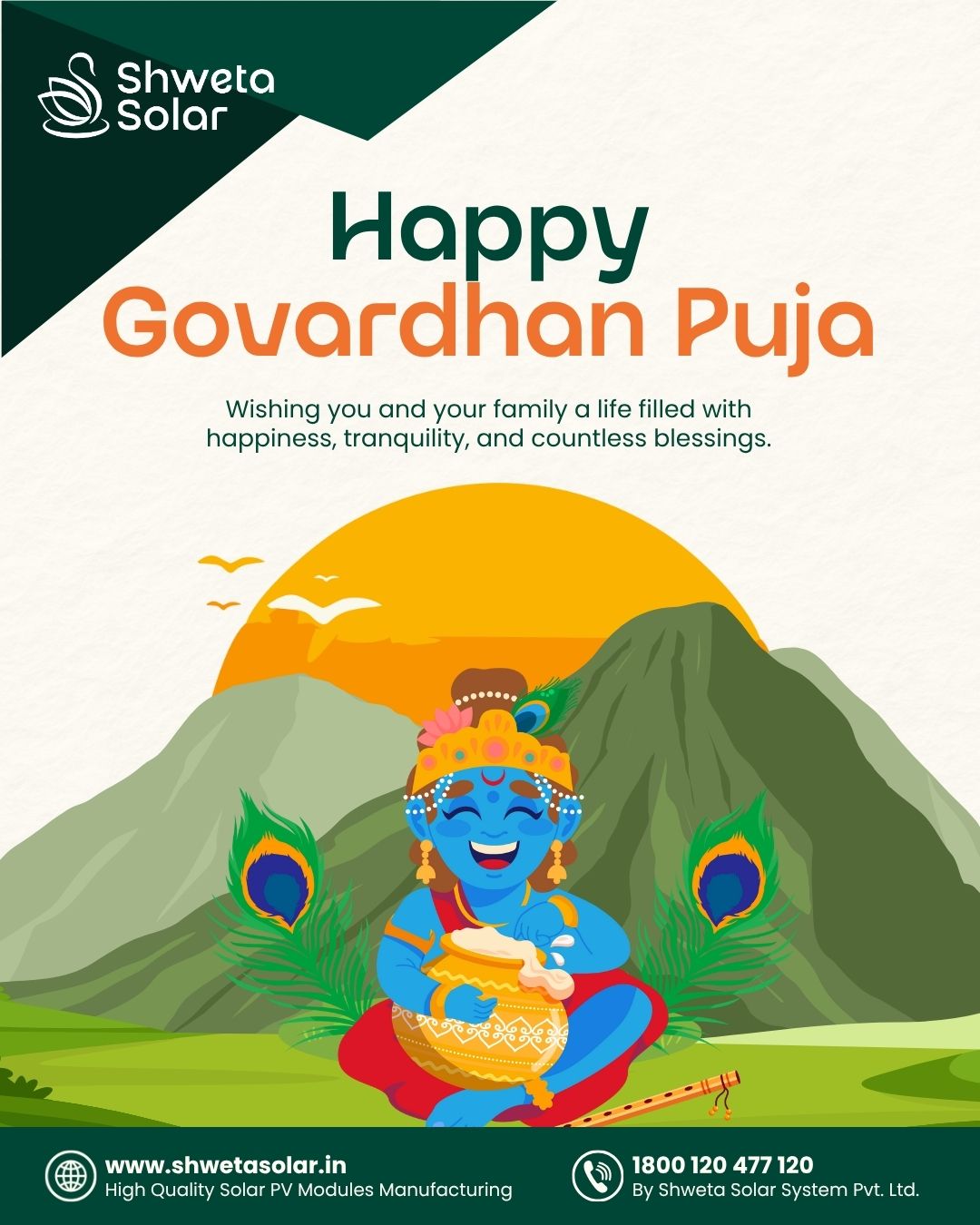 Wishing you a joyful Govardhan Pujaa